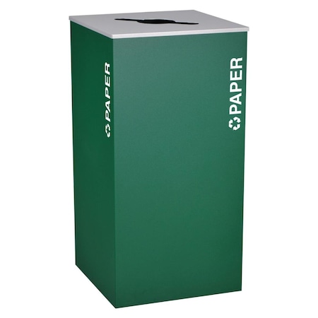 Hot House Designs 36 Gallon Square Paper Recycling Receptacle, Emerald Texture HO3511972